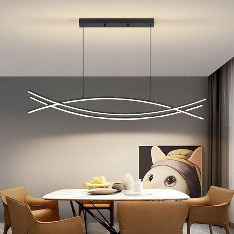 1 Lampe Suspendue, Ajustable, LED, 3 Températures De Couleur, Aluminium, Acrylique, Cuisine Salle À Manger (1/5)