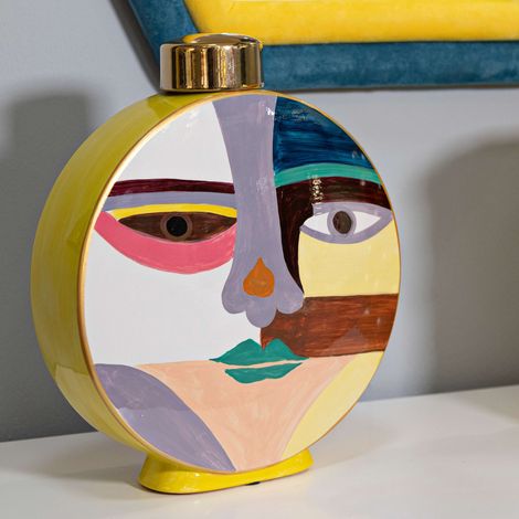 Jarrón Basemo, Diseño Moderno, Diámetro 5 cm, Multicolor