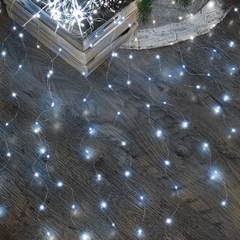 1m Plug In Multi Strand Firefly Wire Lights White Flash Bulb LEDs (1/4)