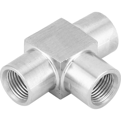 Raccord de tuyauterie à 3 voies, filetage femelle BSPP, raccord en acier inoxydable 3/8 po (1/5)