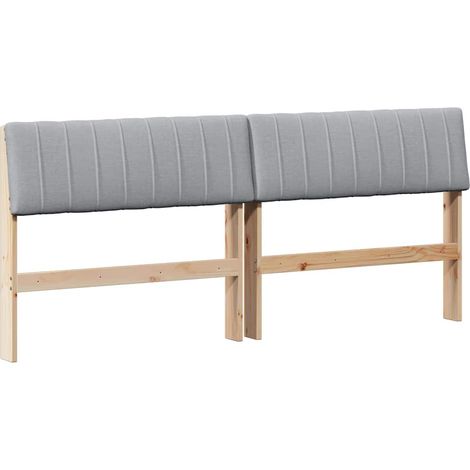 Maison Exclusive - Cabecero tapizado Gris Claro 180 cm Madera de (1/5)
