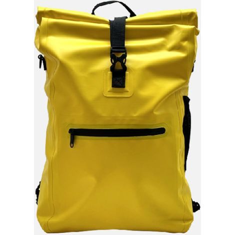 Mochila para bicicleta de 30 litros, totalmente impermeable, función 2 en 1, material exterior: PVC 500D – Amarillo (1/5)
