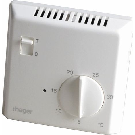 Einfacher elektronischer Thermostat HAGER elektronisch 25513 - HAGER: 25513 (1/2)