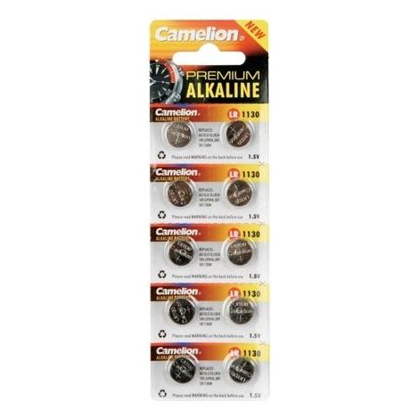 Pile bouton 1.5V 68mAh LR1130/AG10 – Lot de 10 pièces – Pile pour montre – Technologie alcaline – Camelion (1/4)