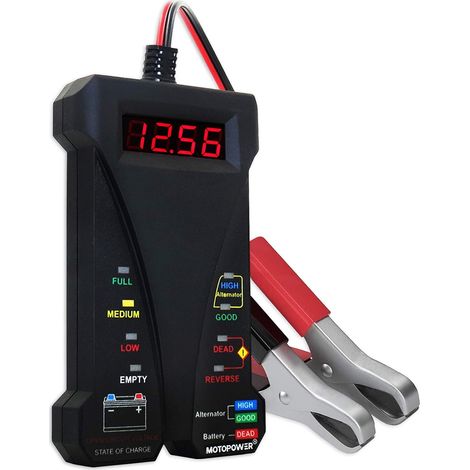 Testeur de Batterie numérique 12 V Voltmètre alternateur Système de Charge Analyseur avec écran LCD et indicateur LED (1/5)