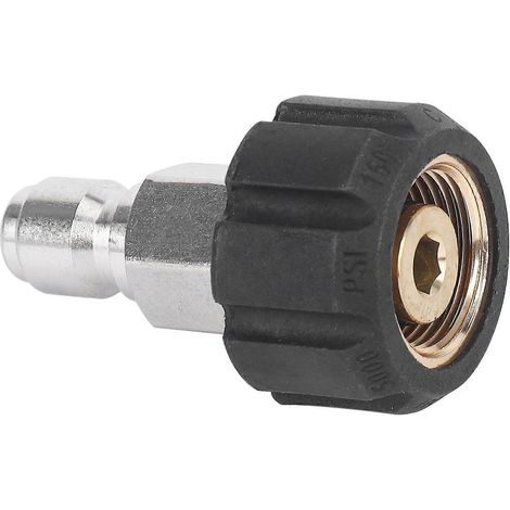 Raccord rapide M22 14 mm x 3/8 pouce pour nettoyeur haute pression, 5000 PSI, TWIS281 (1/5)