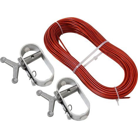 Kit De Treuil pour Câble De Couverture De Piscine Hiver Accessoire De Sécurisation pour Piscines Hors-Sol Installation , Avec 2 tendeurs de câble en acier pour la fixation de couvertures de (1/5)