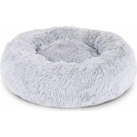 Panier rond pour chien coussin pour chat panier beignet Ø 50 cm (M) Gris clair
