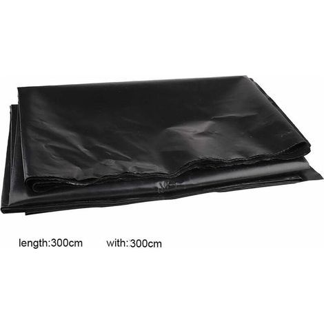 Liner pour bassin 3 x 3 m en polyéthylène haute densité – Surface lisse pour étangs et fontaines – Réduit l'accumulation de sol NOIR 3 X (1/5)