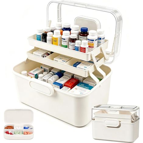Grande Boîte de Rangement pour Médicaments, Organisateur (1/5)