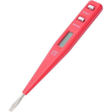 AC/DC-Spannungsprüfstift, berührungsloser Spannungsprüfer, multifunktionales 12–250 V / 12–55 V Spannungsprüfgerät mit digitaler Anzeige und LCD-Bildschirm von DEBUNS (1/5)