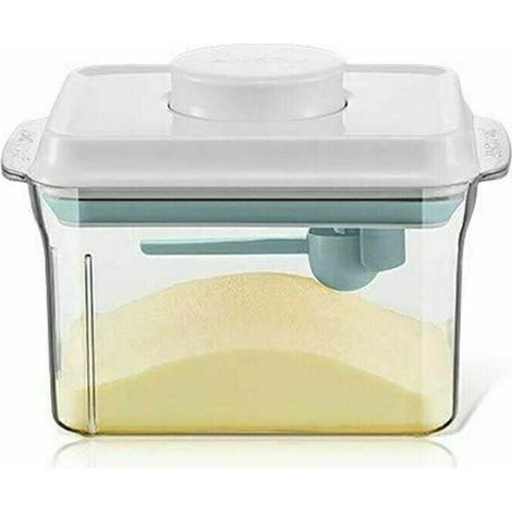 Stockage de lait en poudre, Boîte de lait en poudre, distributeur de lait en poudre avec grattoir et cuillère, Boîte de rangement pour aliments pour bébés pour céréales(1L)-Fei Yu (1/5)