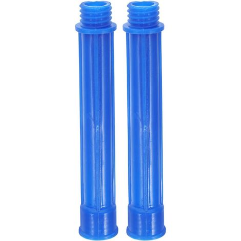 Tube d'extension de buse applicatrice mastic en plastique bleu pour le calfeutrage, application (1/5)