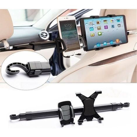 Support Tablette Voiture Porte Tablette/Téléphone Voiture pour Appui-tête Universel Auto de 7-10 Pouces à Angle Réglable 360 Degrés (1/4)