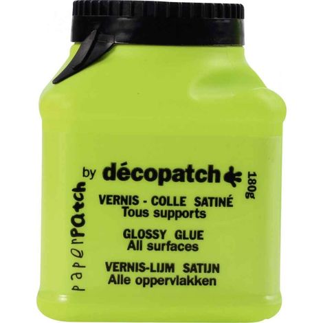 Colle Paperpatch DECOPATCH - Vernis-colle pour papier - 180g - Transparent - Résistant à l'eau