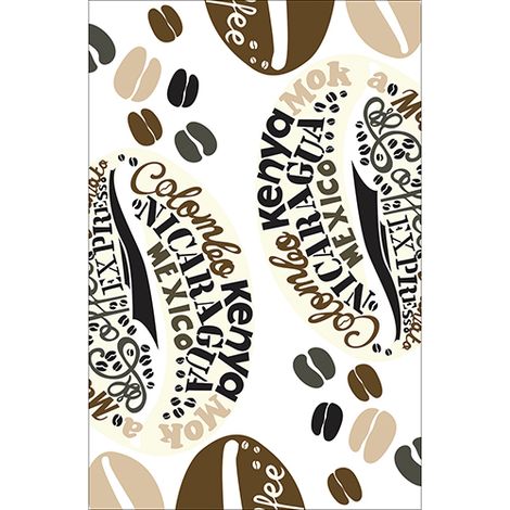 Sticker réfrigérateur et lave vaisselle, arabica café intense saveur matinale déco, 75 cm X 49 cm (1/4)