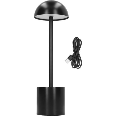 Kabellose, wiederaufladbare LED-Schreibtischlampe, 2000 mAh, 3 Farbtemperaturen, Dimmfunktion, USB-Anschluss, Schwarz, für das Wohnzimmer (1/5)