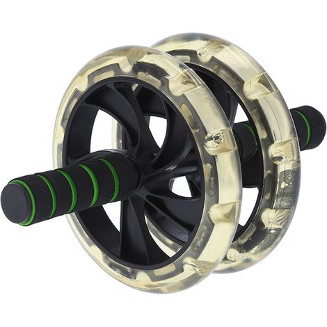 Rouleau abdominal double roue 200mm avec poignées antidérapantes pour musculation et gainage du tronc (1/5)