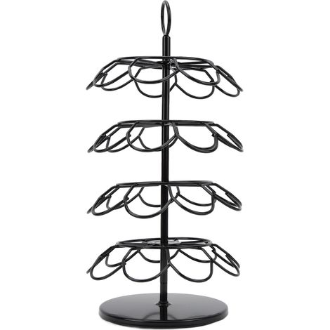 Support porte-capsules de café en fer, tour de rangement rotative et amovible pour 36 capsules, idéal pour la maison, un café ou un bureau. (1/5)