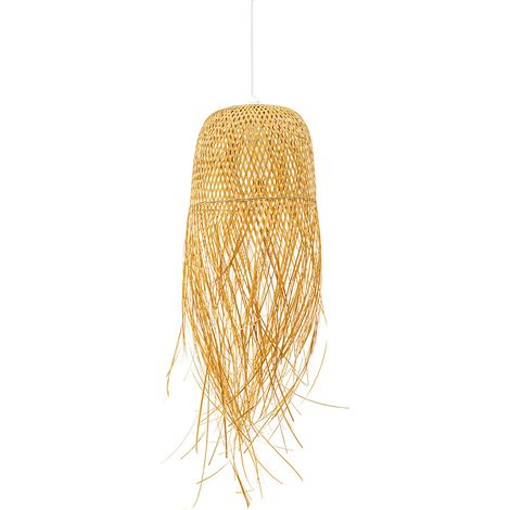 Ceiling Lamp with Bamboo - Boho Bali Design Pendant Lamp - Thow Natural wood (1/5)