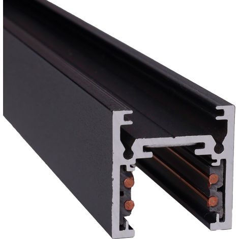 Binario magnetico slim a plafone 2m nero 48V Maxlight