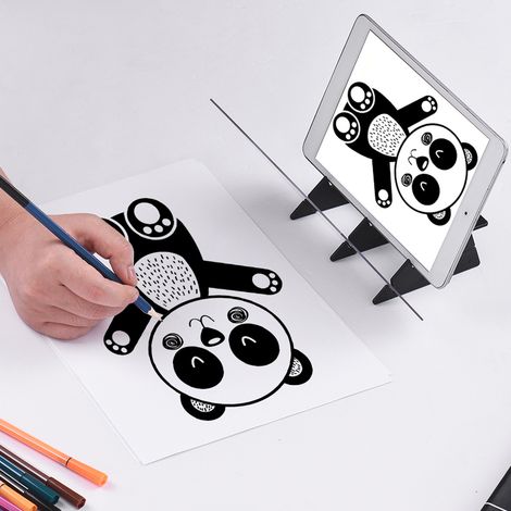 Table lumineuse pour dessin, traçage et copie sans ombre superposée, outil de croquis et peinture, pad de copie pour enfants, étudiants, adultes et débutants (1/4)