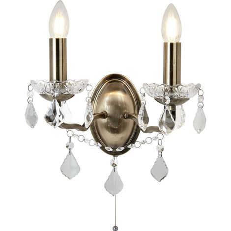 Spot mural lampe luminaire laiton antique couloir bureau chambre salon éclairage (1/2)