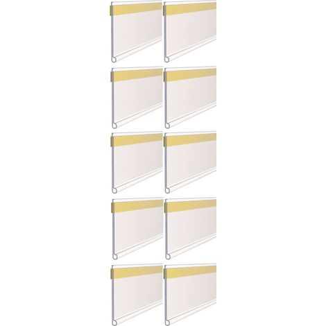 10x porte étiquette adhésif autocollant 50x38mm prix étagère rail rangement support rayonnage plastique (1/2)