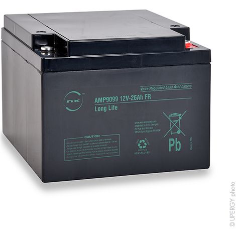 NX - Batterie plomb AGM NX 26-12 Long Life FR 12V 26Ah M5-F (1/2)