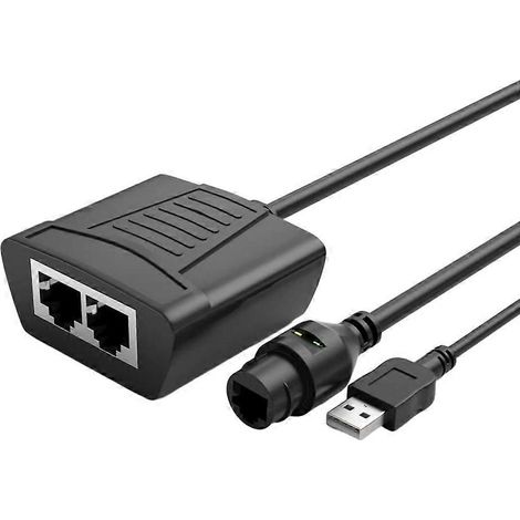Adaptateur/répartiteur de câble réseau avec connecteur RJ45 femelle 1 à 2 ports - Section C (1/4)
