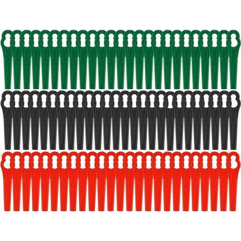 Replacement Plastic Blades Blade Cutting Edging Plastic Lawn Mower Blades 120pcs for Edger Trimmer Lawn Mower Accessories