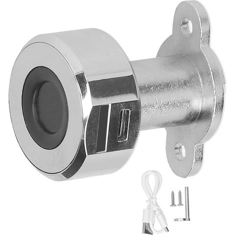 Cadenas électrique rechargeable USB pour tiroir et armoire, sans clé, à empreinte digitale mini, verrouillage sécurisé (1/5)