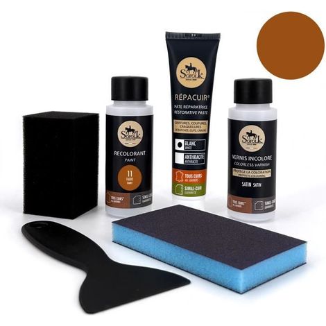 Kit de Renovación de Cuero (11-FAUVE) - SOFOLK - Para Volante, asiento de Auto, Silla, tapicería, Zapato (1/4)