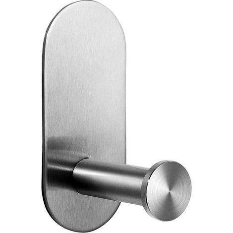 Patère - Autocollante - Acier Inoxydable Brossé - Décoration Murale - Salle de Bain - Mixte (1/4)