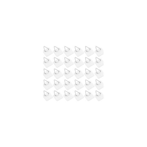 30 Stück (3,2 x 3,2 cm) selbstklebende Wandhaken, unsichtbare Bilderhaken zum Aufhängen, unsichtbare runde/quadratische Bilderhaken, Wandhalterungen für Gemälde, Rahmen und Dekoration