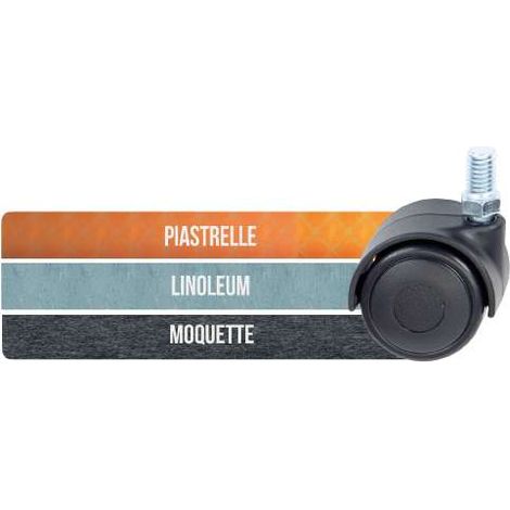 Ruote Nylon Mm.40 Filetto M8
