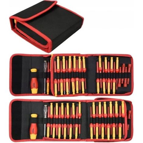 JUEGO DE DESTORNILLADORES + PUNTAS AISLADOS YATO 50 uds. (1/3)