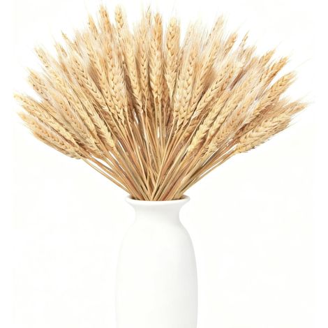 100pcs Blé Seche Naturel épi de Blé Fleur Sechees Decoration Epi de Blé Fleurs Sechees Naturelles Fleurs Séchées Bouquet pour Cheminée Cuisine Table Couronne de NoëL, 40cm (1/5)