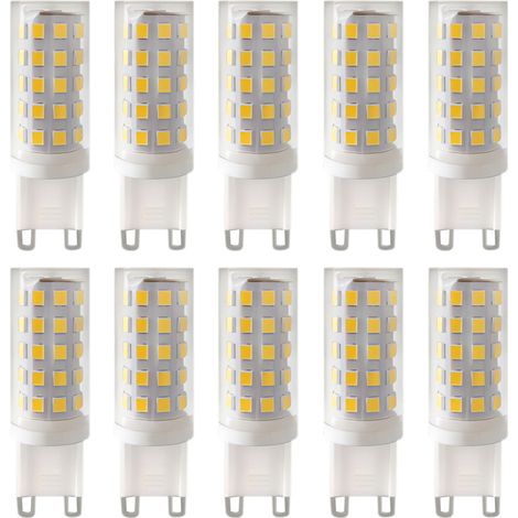 AUTRUCKER 10pc Mini ampoule LED maïs, perles LED, compatible four à micro-ondes, culot céramique à double broche, G9-6W, lumière chaude (1/5)