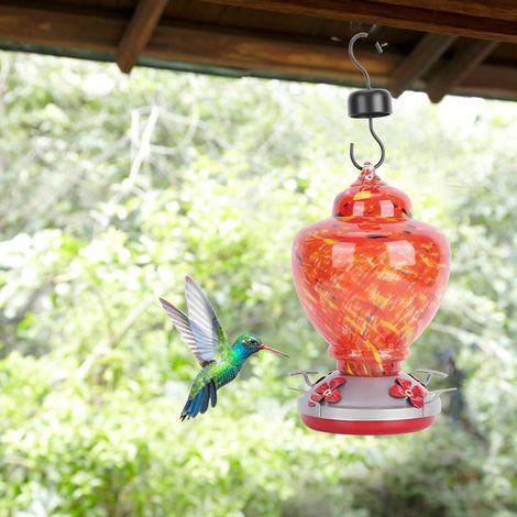 Farbenfrohes Gartenvogelhaus mit Kolibri-Tränke - Typ A (1/5)