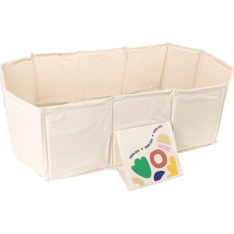 Baignoire pliable pour enfants, grande baignoire portable pour bébé avec bouchon de vidange, facile à nettoyer, beige (1/5)