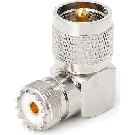 UHF PL259 Stecker auf SO239 Buchse rechtwinkliger 90-Grad-HF-Adapteranschluss (1/5)