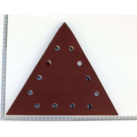 Scheppach Lot de 10 abrasifs triangulaires 280mm Grain 120 Accessoire Consommable pour ponceuses murs et plafonds