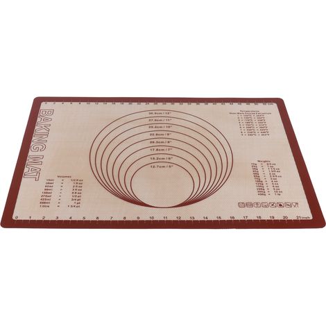 Tapis de Cuisson Silicone et Fibre de Verre, Planche à Pétrir Antiadhésive, Feuille de Cuisson Réutilisable pour Pâtisserie et Cuisine (1/5)