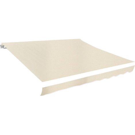 Awning Top Sunshade Canvas Cream 4 x 3 m vidaXL