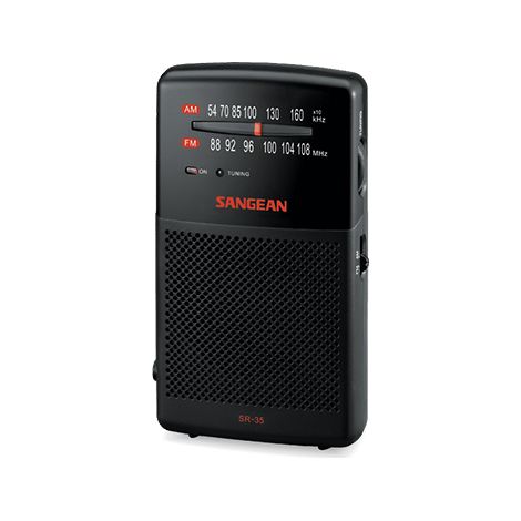 SANGEAN SR-35 NEGRO RADIO DE BOLSILLO FM/AM ALTAVOZ INTEGRADO Y AURICULARES (1/5)