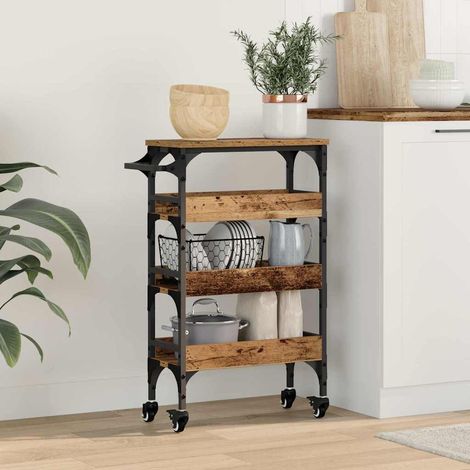 vidaXL Kitchen Trolley Old Wood 53 x 20 x 76 cm Engineered Wood (1/5)