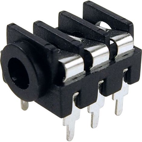 Cliff FCR1295 Klinken-Steckverbinder 3.5 mm Buchse, Einbau horizontal Polzahl: 3 Stereo Schwarz 1 St