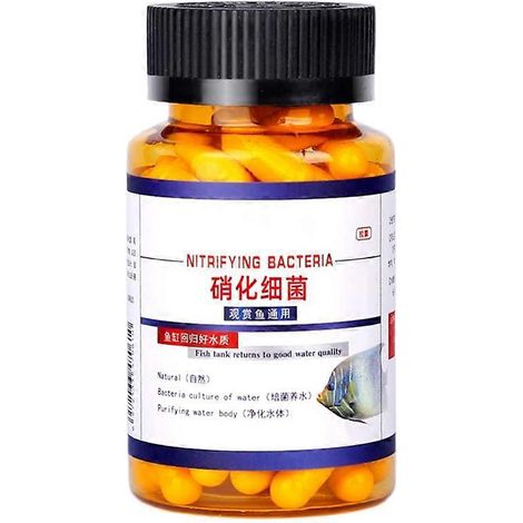Bactéries nitrifiantes pour aquariums d'eau douce et d'eau de mer - Décomposent les matières fécales - 30 capsules (1/5)