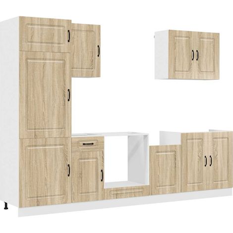 Maison Exclusive - Mueble cocina Kalmar roble sonoma 7 pzas mader (1/5)